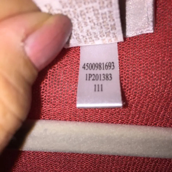 CHICO'S Coral/orange Chiffon Light weight knit Open-Front Cardigan Top (3) XL - Picture 6 of 8